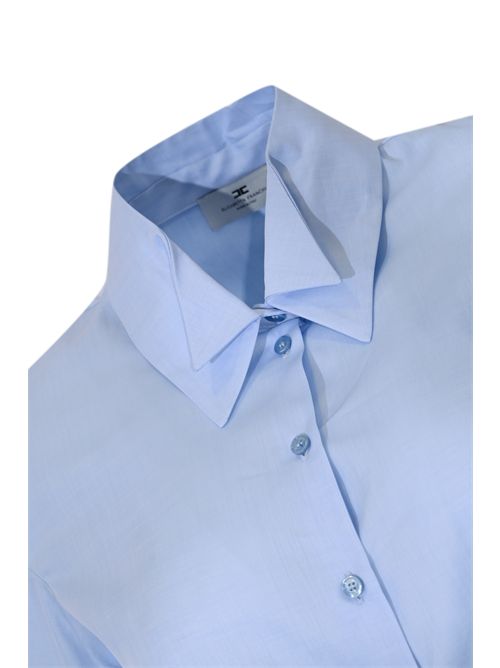 Camicia cropped in popeline di cotone con fascione Elisabetta Franchi | CA12161E2019